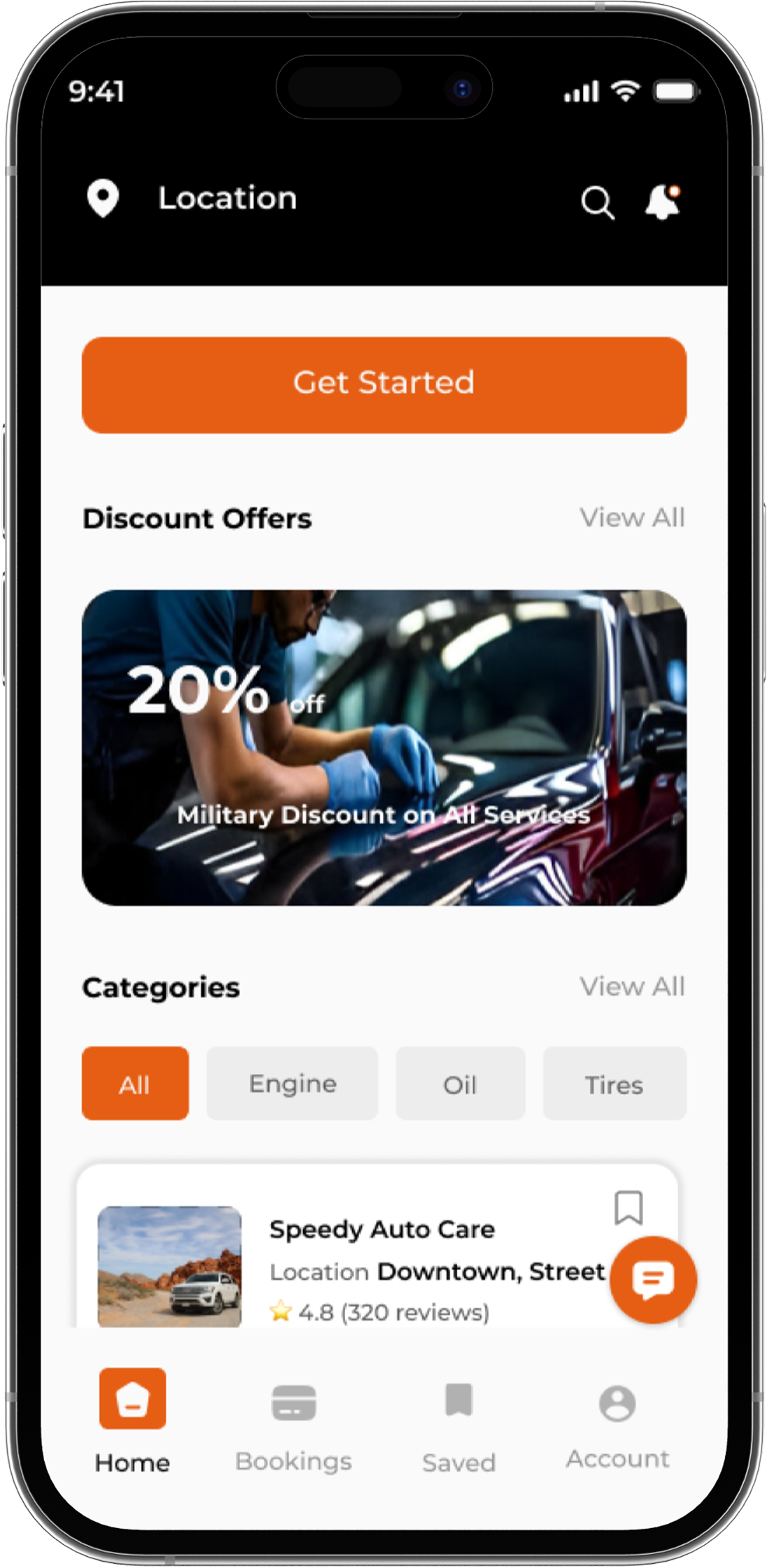Grease Monkey app — Home Screen